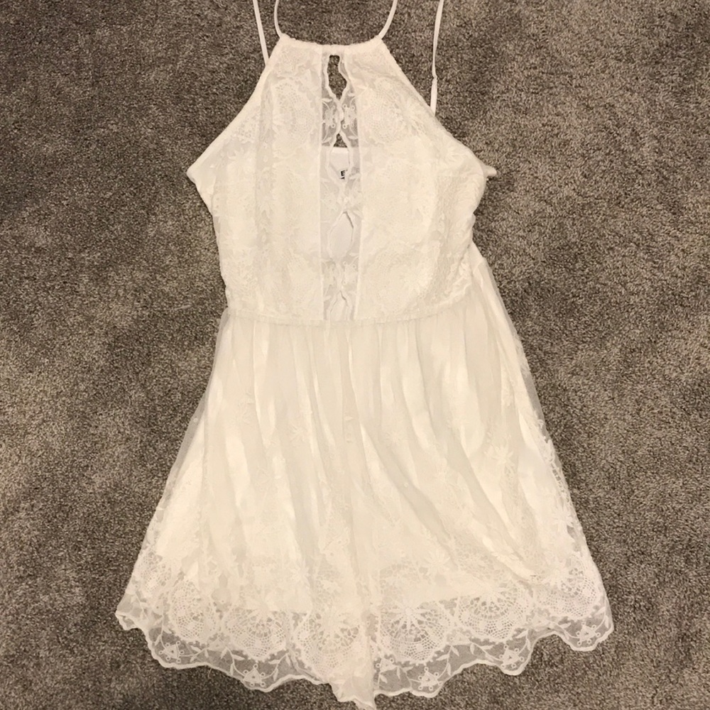 Express ivory lace romper